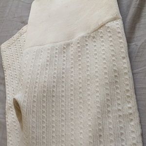 S/M white knitted leggings